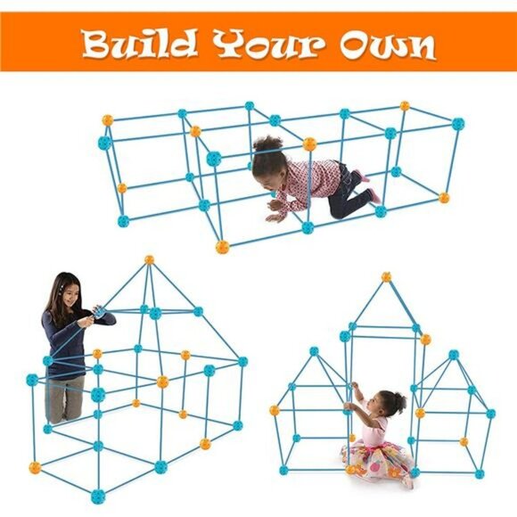 Fort Building Kit for Kids, 135 PCS Builder Play Fort Toy for 5-12 Years Old - Picture 5 of 6
